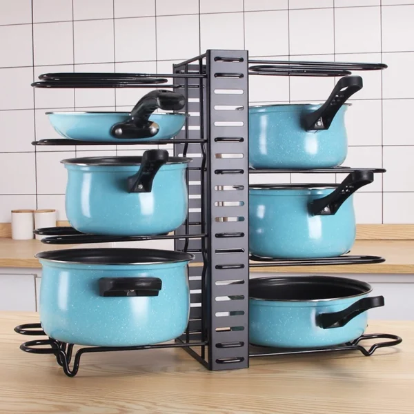 Pot Holder Cutting Board Holder Pan Pot Organizer Accessories Kitchen Cookware Storage Rack