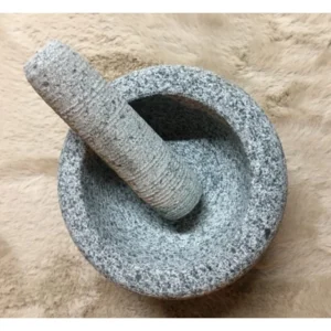 STONE MORTAR AND PESTLE