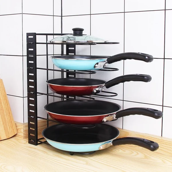Pot Holder Cutting Board Holder Pan Pot Organizer Accessories Kitchen Cookware Storage Rack