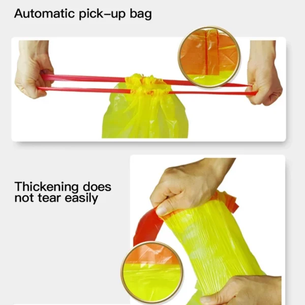 Rubbish Bag With String Home Garbage Bags Office Kitchen Cleaning Trash Rope