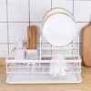 Japanese Style Anti Rust Dish Rack Carbon Steel Lift Up Tray Kitchen Rack
