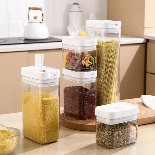 Snacks Airtight Container Kitchen Sealed Jar Leak resistant Transparent Cereal Storage Container Food Jar