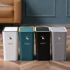 Random 15L Trash Can Plastic Pressing Type Trash Bin