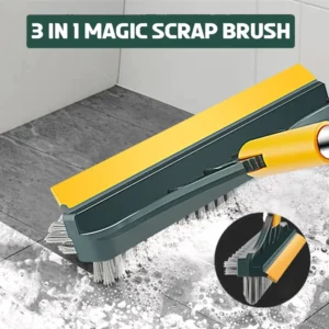 3 In 1 Cleaning Brush Floor Scrub Brush Kitchen Bathroom Glass 120  Rotatable Brush Head