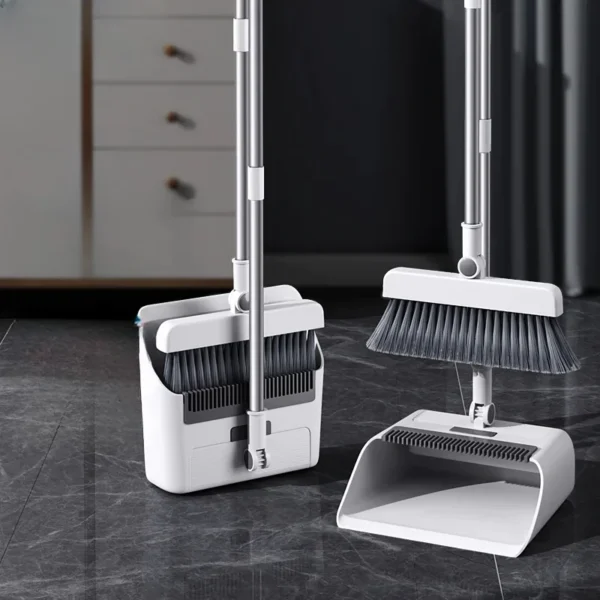 Home Kitchen Office Floor Broom Dustpan Scrub Self Cleaning Dustpan Teeth Sweeping Tools