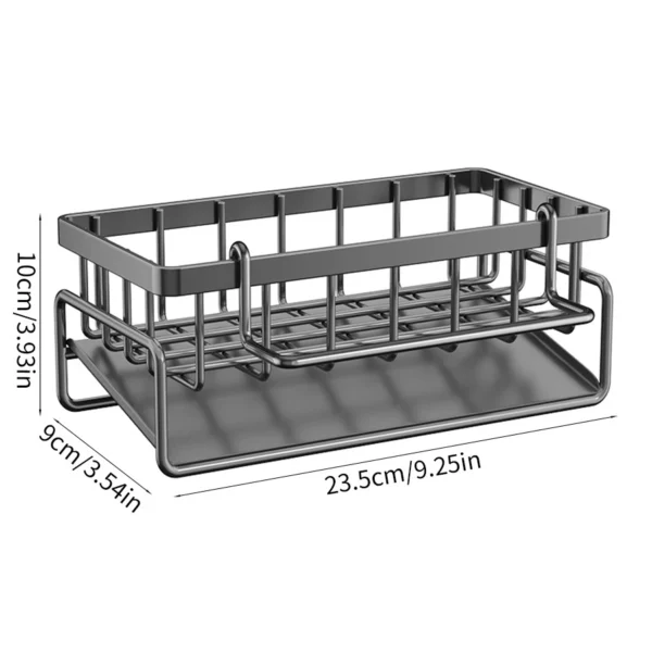Self draining Sink Shelf Kitchen Sink Drain Rack Soap Sponge Holder Drainer Shelf Kitchen Sink Organizer