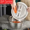 Versatile Kitchen Tools Bundle   Stainless Steel Drain Basin and Grater Set for Effortless Cooking and Cleaning