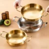 Small  pot stainless steel pot ideal for Korean ramen tant noodles seafood cooking and kimchi stew food pot