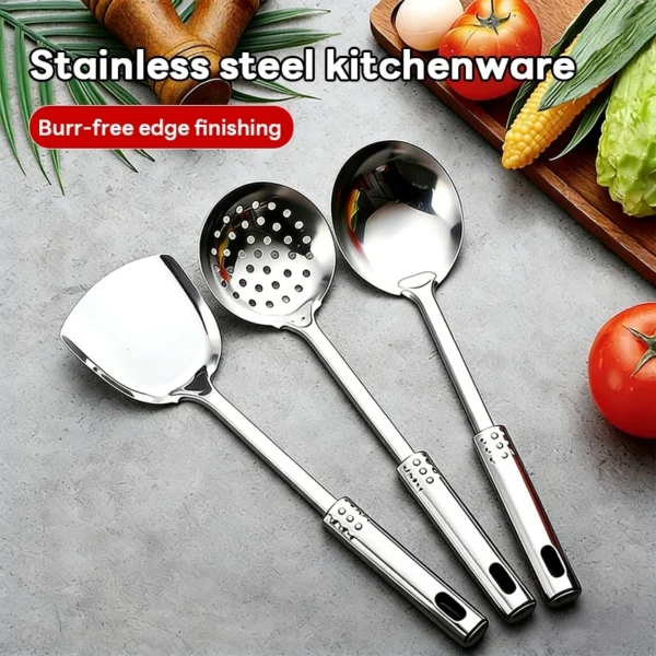 Cooking Utensil Set   Stainless Steel Spatula and Kitchen Tools for Everyday Cooking One Kitchenware Set for Homes