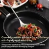Stainless steel kitchen utensil set  equipped with wooden handled spoons and wok  durable and suitable for kitchen use