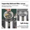 Stainless Steel Oil Filter Pot and Strainer for Kitchen   Durable Oil Dispenser Container for Cooking Oil Storage