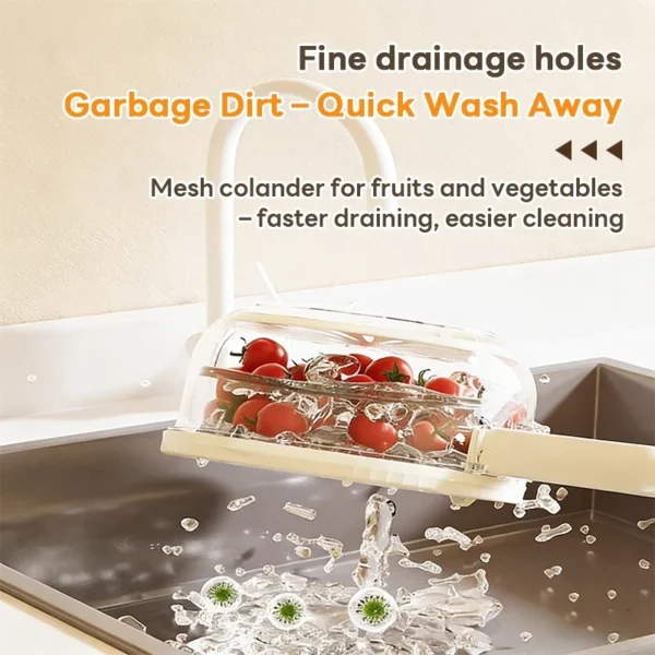 Filter basket  folding handle   wash fruits  vegetables  and filter spaghetti   durable kitchen drain basin