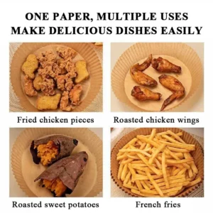 200 PCS Air Fryer Paper   Disposable Oil Resistant Baking Pad  Food Grade Waterproof Food Tray