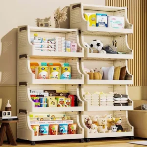 Multi Layer Storage Rack With Wheels Kitchen Storage Organiser Multipurpose Snack Trolley
