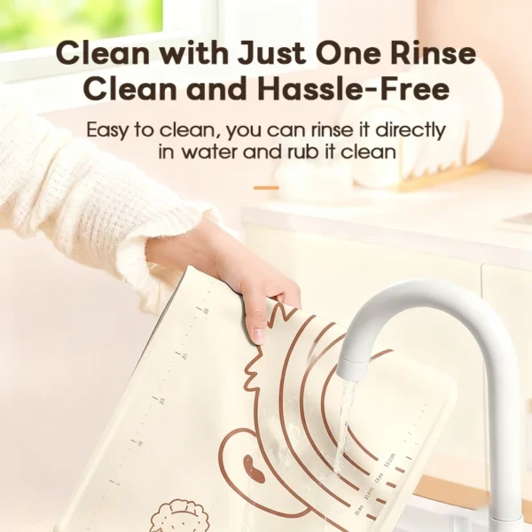 Non Slip Silicone Baking Mat for Pizza Dough Rolling  Non Stick Thickened Pasta Panel for Kitchen Baking and Kneading