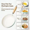 Ceramic Pan Non Stick Coating Healthy Cookware Wok Ideal for Everyday Cooking Frying and Induction Compatible