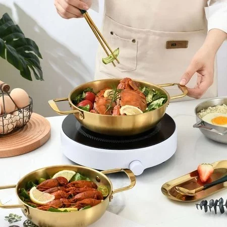 Small  pot stainless steel pot ideal for Korean ramen tant noodles seafood cooking and kimchi stew food pot