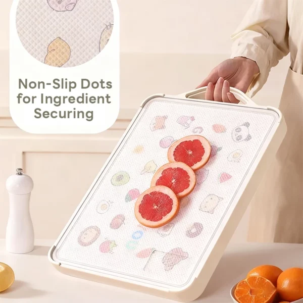 Heavy duty stainless steel cutting board   antibacterial double sided design  anti slip PP base  safe for preparing food