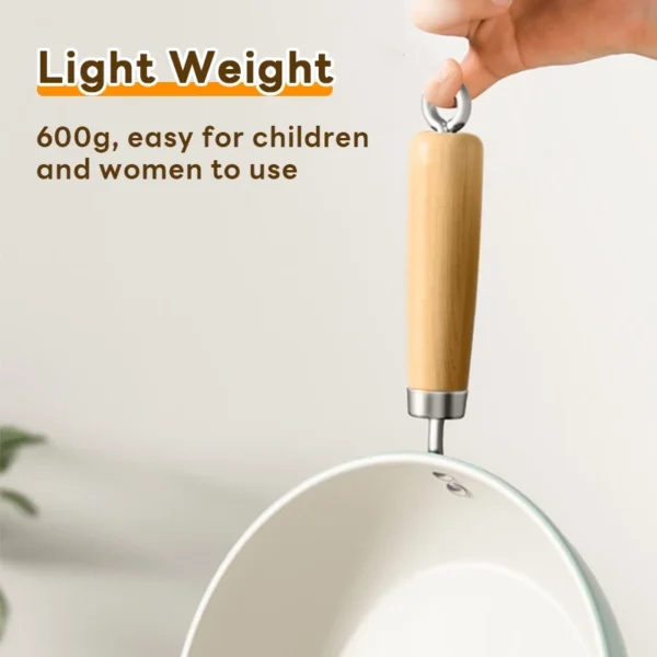 Ceramic Pan Non Stick Coating Healthy Cookware Wok Ideal for Everyday Cooking Frying and Induction Compatible