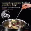 Stainless steel kitchen utensil set  equipped with wooden handled spoons and wok  durable and suitable for kitchen use