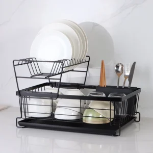 Carbon Steel Dish Rack Pull Out Tray Dish Drainer Rack