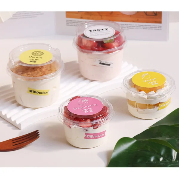 Disposable Pudding Cup   Jelly Mousse Tiramisu Cup With Lid   Transparent Plastic Dessert Cup Cake   Ice Cream Cup