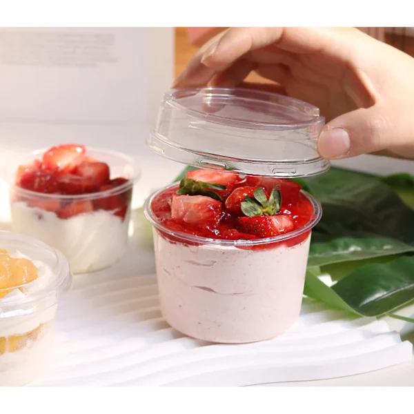 Disposable Pudding Cup   Jelly Mousse Tiramisu Cup With Lid   Transparent Plastic Dessert Cup Cake   Ice Cream Cup