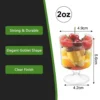 1pcs Clear Plastic Dessert Cups 2 Oz Mousse Cup Disposable Appetizer Cup Goblet Dessert Cup