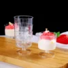 1pcs Clear Plastic Dessert Cups 2 Oz Mousse Cup Disposable Appetizer Cup Goblet Dessert Cup