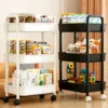 Random Rolling Storage Trolley   Multipurpose Basket Organizer Cart with Handle for Kitchen  Bathroom  Snacks