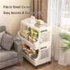 Storage Shelf Rack Bookshelf Trolley Cart Movable Multifunction Kitchen Organizer Shelves